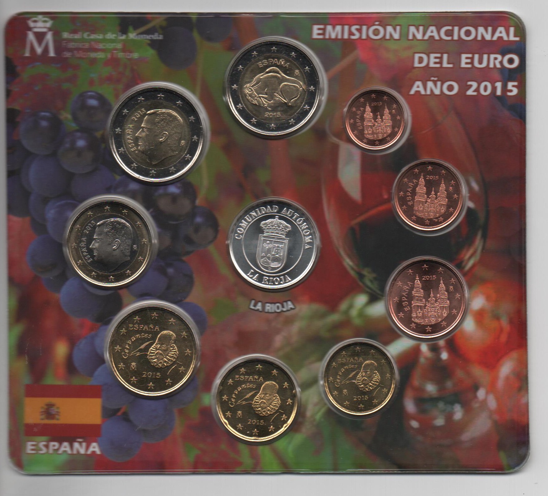 ESPAÑA DEL AÑO 2015 EUROSET FDC